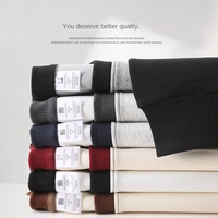 T-shirt en coton à manches longues pour homme, col rond, uni, décontracté, thermique, pull-over, impression personnalisée, vente en gros, vêtements en vrac