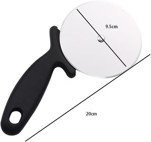 Cortadora de pizza de acero inoxidable Premium fácil de limpiar, rueda cortadora de pizza grande de cocina súper afilada - Product Image 3