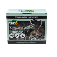 LUCKY HERP Ampoule de réservoir tortue de haute qualité 25W/50W avec support de lampe de synchronisation UVB UVA Clip de minuterie pour animaux de compagnie