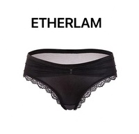 Tanga de satén de lujo con lazo y estampado para mujer, talla XL, de cintura baja, con encaje, serie Abstinence, para verano