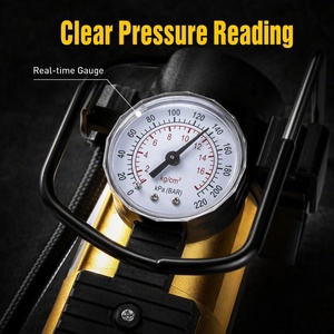 เครื่องสูบลมยางรถยนต์แบบพกพา ใช้ไฟจากที่จุดบุหรี่ 12V พร้อมเกจวัดแรงดัน - Product Image 2