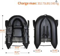 Bateau gonflable en PVC de 170cm personnalisé de haute qualité avec siège pour la pêche en plein air à la dérive et les activités d'aviron