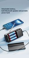 YCCOSU T-128 Tragbares Radio mit Drei Batterien, Ultra-Lange Wiedergabezeit, TF-Karten- und USB-Wiedergabe mit Powerbank-Funktion und Bluetooth-Lautsprecher