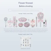 Kotak Hadiah Allin Koleksi Baru Seri Mutiara Kerang Perlengkapan Rias Flower Knows Shell's Jewel-Premium Makeup Sets