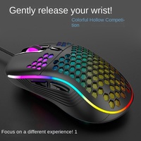 Mouse Gaming Berkabel Honeycomb dengan Lampu Latar LED 7200 DPI yang Dapat Disesuaikan, Ergonomis, USB untuk Komputer Windows PC & Laptop Gamer