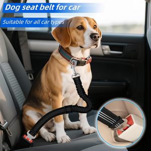 Adjustable Strap Buckle From 13 to 23 Inches Safety Dog <b>Harness</b> Leash Vehicle Pet Car Seat Belts - Product Image 3