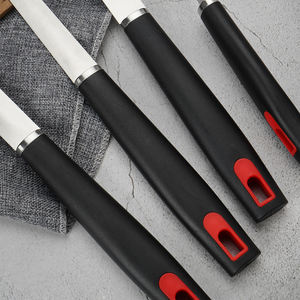 Outils de <span class=keywords><strong>barbecue</strong></span> robustes, 4 pièces, accessoires de <span class=keywords><strong>barbecue</strong></span> en acier inoxydable, ensemble d'outils avec poignée en plastique noir pour la maison et le camping - Product Image 4