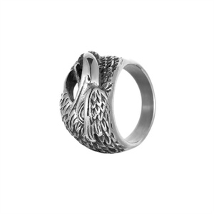 Anillo de Dedo Vintage de Moda, Anillo de Calavera de Águila de Acero Inoxidable Daitny - Product Image 5
