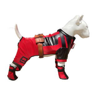 Little Bad Dog Halloween Cosplay <span class=keywords><strong>Marvel</strong></span> Deadpool ropa para mascotas sólido PU estilo clásico para la temporada de invierno - Product Image 1