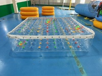 Matelas d'eau gonflable transparent personnalisable et plateforme de loisirs gonflable aquatique