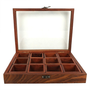Boîte à épices <span class=keywords><strong>en</strong></span> <span class=keywords><strong>bois</strong></span> fabriquée à la main avec 12 compartiments et boîte de rangement <span class=keywords><strong>en</strong></span> <span class=keywords><strong>bois</strong></span> pour cuillère pour la cuisine - Product Image 6