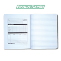 Cahier scolaire personnalisable avec reliure collée, motif imprimé sur mesure et option de logo personnalisé