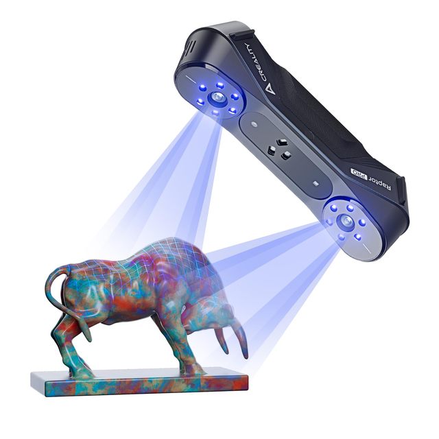 3D Scanner Raptor Pro Wireless Windows OS 3D Printing 22+7 Blue Laser NIR Handheld 0.02mm Accuracy 60fps High-Speed PLA 1 Year