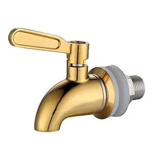 Rubinetto Dispenser Acqua Dorato con Ricambio a Foglia, Erogatore Bevande in Acciaio Inox 304 Stile Classico, Dispenser Bevande <span class=keywords><strong>3L</strong></span> - Product Image 1
