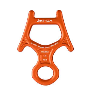 Dispositif de sécurité pour l'escalade et la descente en rappel Xinda Figure Eight Descender XD-8652, corde de 8 à 13 mm, alliage d'aluminium - Product Image 1