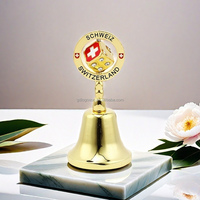 Cloche à dîner en métal rétro Argentine Ushuaia Penguin Antique avec logo personnalisé imprimé Souvenir avec ouvre-bouteille pour cadeaux