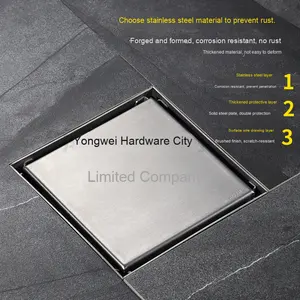 YOTO Vente Chaude Nouvel An <span class=keywords><strong>Drain</strong></span> Sol Ventes Salle De Bains Anti Cocroach Odeur Linéaire Douche <span class=keywords><strong>Drain</strong></span> Plancher Drainage Canal - Product Image 3