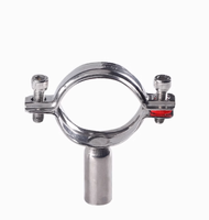 Acier inoxydable de qualité alimentaire sanitaire 304 316 Support de tube réglable Support de support de tuyau à pince ronde