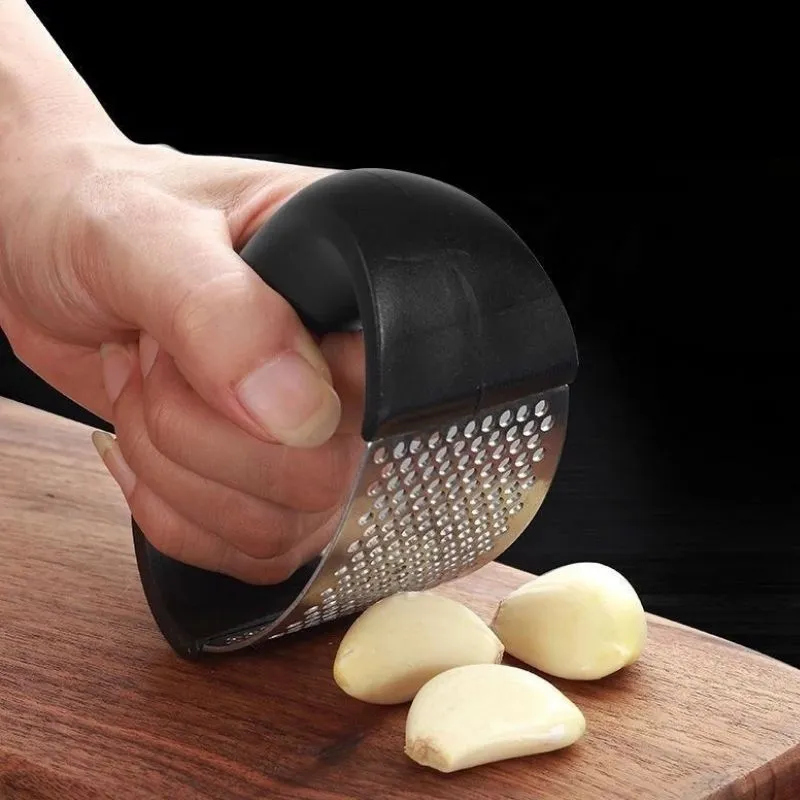 2024 New Garlic Press Manual Garlic Mincer Chopping Garlic Tools Kitchen Gadgets Tools Curve Fruit Vegetable Cooking