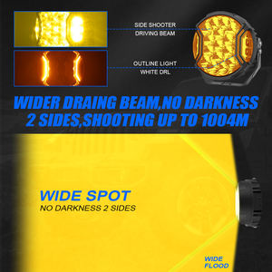 Faros de Niebla/Conducción Redondos Led Tuosheng de 7 Pulgadas y 80W, Luces de Niebla Auxiliares de Color Ámbar en Material de Aluminio para Coches, Camiones, Jeep, ATV, UTV - Product Image 5