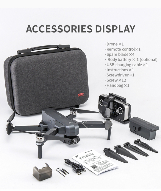 F11 Pro 4K GPS Drones 4K Camera FPV 2-Axis Gimbal Brushless Motor Plastic Material-Beginner-Friendly Foldable Design Drones
