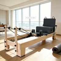 Machine de Pilates Reformer en chêne, réglable et multifonctionnelle, pour l'entraînement du tronc, équipement de fitness pour la maison et le studio, vente en gros OEM