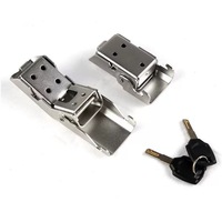 Boîte à outils latérale pour moto, cadenas en acier inoxydable, loquet de sécurité à bascule