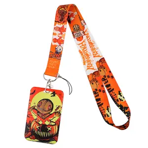 Cordini fantasma zucca di Halloween personalizzati per Badge identificativi, porta Badge identificativo retrattile con cordino staccabile