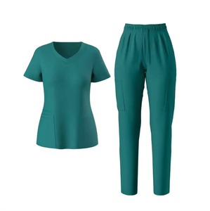 Uniforme da <span class=keywords><strong>Infermiera</strong></span> di Alta Qualità Personalizzata per Donne <span class=keywords><strong>in</strong></span> Blu Caraibico, Design alla Moda per Uniformi Mediche Direttamente dalla Fabbrica - Product Image 4