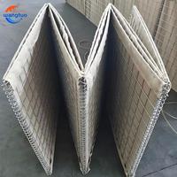 Mur de défense en gabions soudés, barrière de protection en treillis métallique, prix du mur de défense en gabions