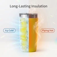 Gobelet isotherme personnalisé de 10 oz avec revêtement en poudre, en acier inoxydable 304 à double paroi, pour gravure laser, vente en gros