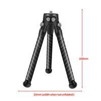 Mini trépied Portable léger en Fiber de carbone 1/4 support de lumière pour OSMO 360 téléphone SLR caméras d'action Selfie support en direct