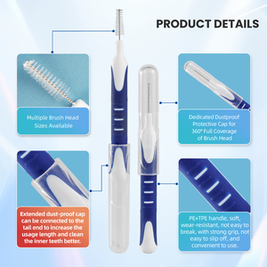 Limpieza profunda Dientes Gap Cepillos interdentales Bio Color Soft PP Mango Diseño Cepillo interdental para <span class=keywords><strong>brazales</strong></span> - Product Image 3
