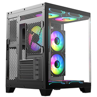 Aquarium Style Gamer ATX Mid-Tower Computer Gaming PC Case with 3sides Tempered Glass