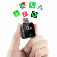 Adaptador Inalámbrico 2 en 1 para Auto, Dongle de Video con IA, Mini Dongle Carplay, Android Auto Plug and Play, Portátil, para Automóvil