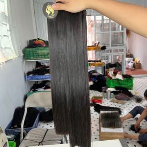 Extensiones de cabello humano vietnamita virgen liso premium CDYHAIRVN de 8 a 40 pulgadas en paquetes con cierre de encaje HD para peluca - Product Image 3