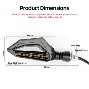 Luz Trasera LED Universal de 12V para Motocicleta, Luz de Freno Fluida, Luz Trasera para Honda Yamaha - Product Image 2