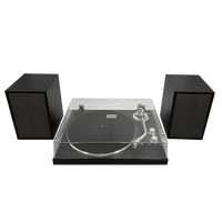 Modern Tasarımlı Vinil Plak Çalar Pikap, Harici Hoparlörler ve Bluetooth Özelliğiyle