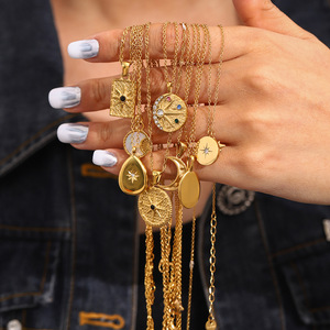 Collar con Colgante de Estrella de Ocho Puntas, Chapado en Oro de 18k con Incrustaciones de Circonio, Joyería para Mujer, Regalo, Amuleto de Moda con Diseño Geométrico - Product Image 4