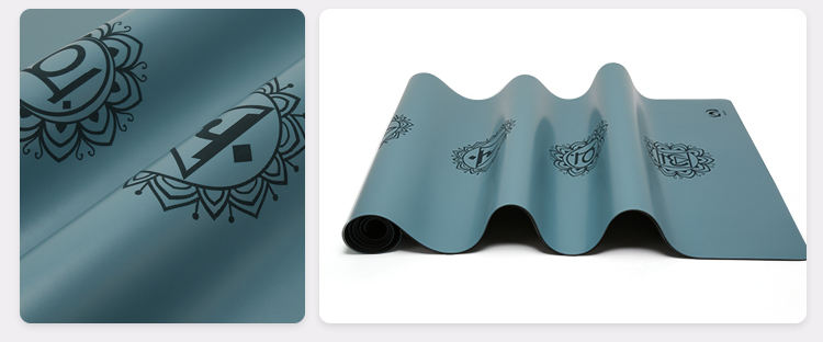 PU estera de yoga-azul