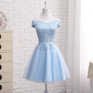 Vestido de Novia Nuevo Azul Princesa con Cuentas Elegantes en Color Azul Claro SWS233, Vestido para Fiesta, Escenario, Estudio Fotográfico - Product Image 5