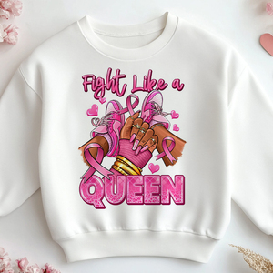 Impresión <span class=keywords><strong>de</strong></span> transferencia DTF <span class=keywords><strong>de</strong></span> cáncer <span class=keywords><strong>de</strong></span> <span class=keywords><strong>mama</strong></span> Fight Like a Queen Listo para presionar para prendas Camisas Bolsas Ropa - Product Image 6