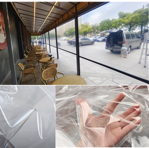 Écran de patio motorisé Zip Track Screen Outdoor PVC TPU Clear Color Sunshade Zip Screen - Product Image 3