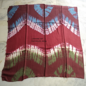 Designer Viscose Tie Dye Multi Coloured <b>Scarves</b>/Stoles With Fringes Wholesale Supplier From India - Product Image 1