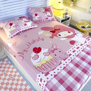 Ensemble de literie Cake <span class=keywords><strong>My</strong></span> Melody 3 pièces, imprimé de dessins animés mignons, drap-housse tout compris - Product Image 5