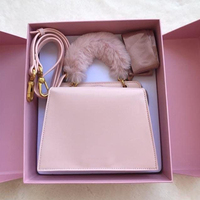Coffret Cadeau à Double Porte pour Portefeuille et Sac à Main en Cuir de Luxe avec Impression Personnalisée