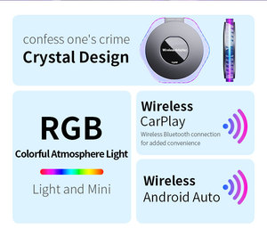 Adaptateur CarPlay sans fil ZI Crystal pour <span class=keywords><strong>IOS</strong></span>/Android, dongle USB CarPlay, boîte AI, convertisseur de boîte CarPlay - Product Image 3