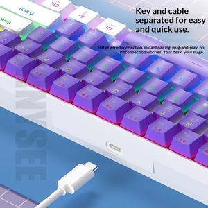 Teclado Mecánico K61 de 61 Teclas, Interruptores Azules, Rojos, Marrones y Negros, Retroiluminación RGB, Anti-Ghosting, Teclado para Juegos con Cable Desmontable - Product Image 4