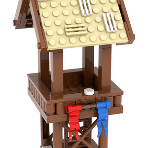 MOC5036 Modelo de <span class=keywords><strong>Torre</strong></span> de Guardia Vikinga <span class=keywords><strong>Medieval</strong></span>, Bloques de Construcción Educativos para Armar, Juguetes de Bloques de Construcción para Niños - Product Image 3