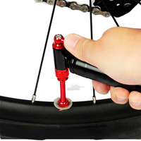 Mini gonfleur à CO2 portable en aluminium >160 PSI haute pression avec valve Schrader/Presta pour vélos de route et VTT - Gonfleur de pneus d'urgence